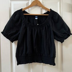 NWT Old Navy Black Crop Top Size Large